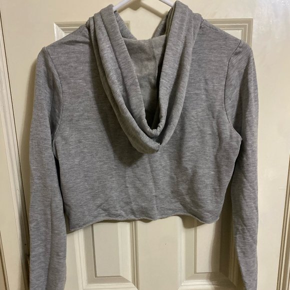 Garage Grey Cropped Hoodie - Picture 2 of 5